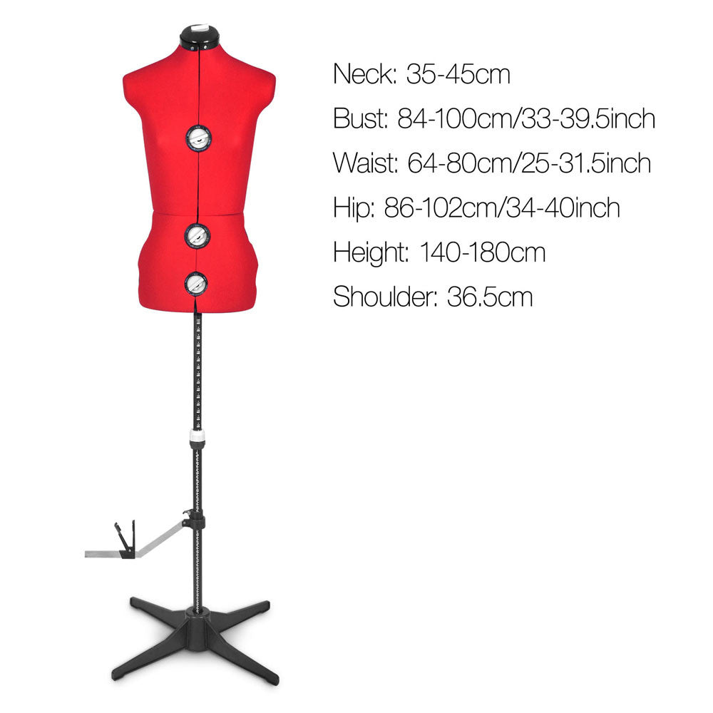 Adjustable Dressmaking Mannequin SZ8-14 - Red