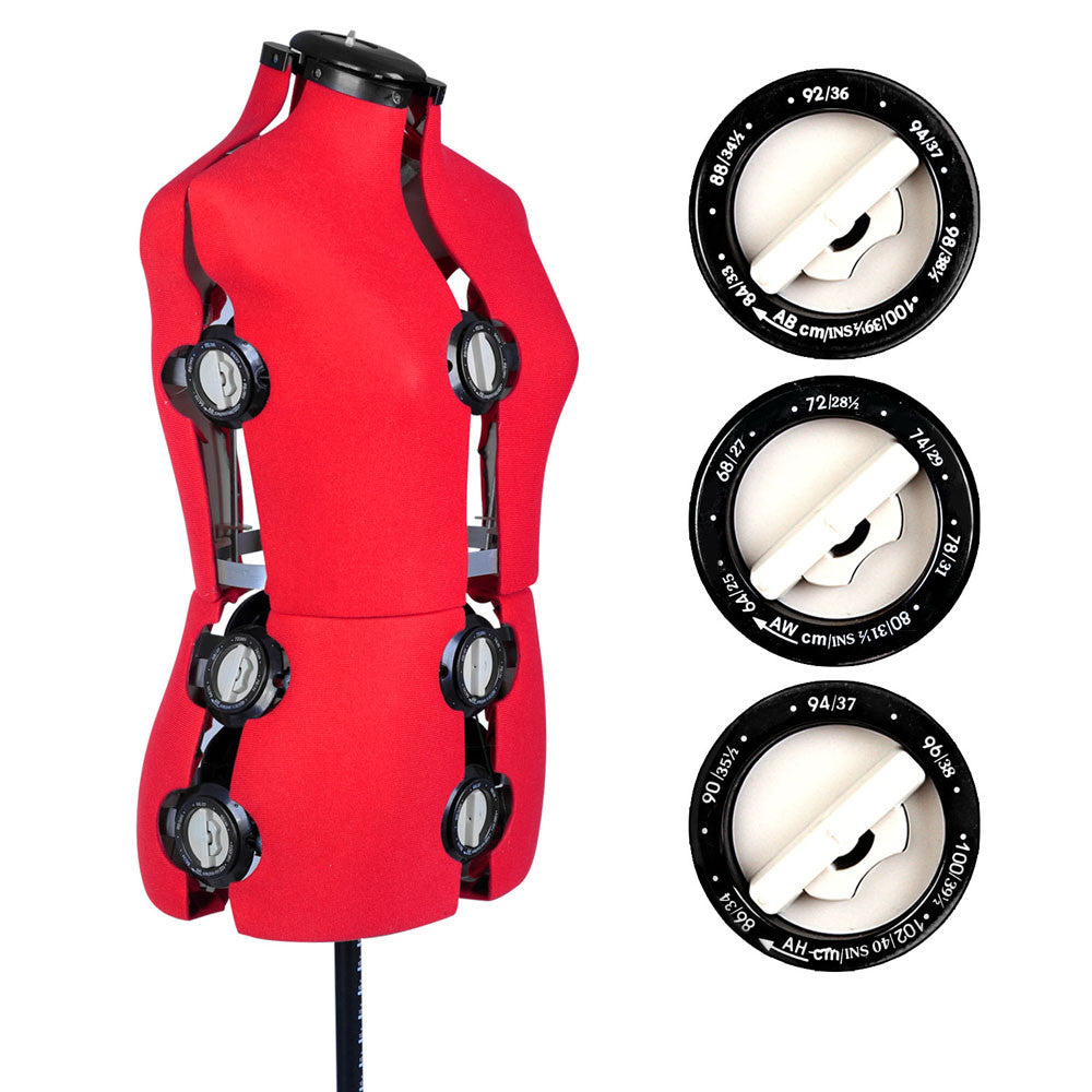 Adjustable Dressmaking Mannequin SZ8-14 - Red