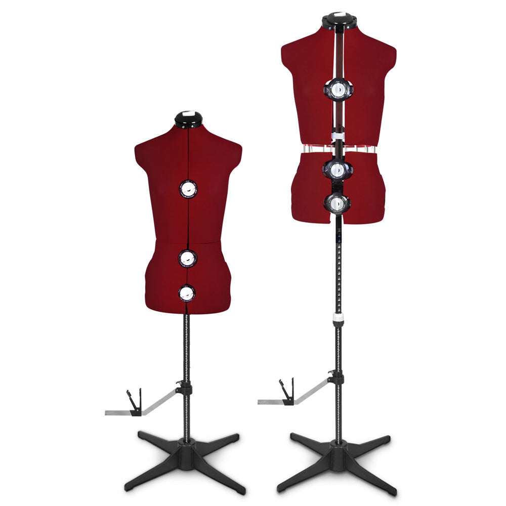 Adjustable Dressmaking Mannequin SZ8-14 - Wine