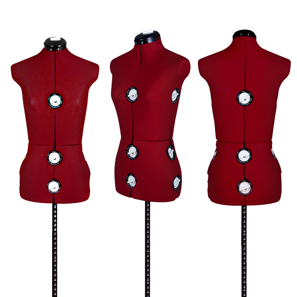 Adjustable Dressmaking Mannequin SZ8-14 - Wine