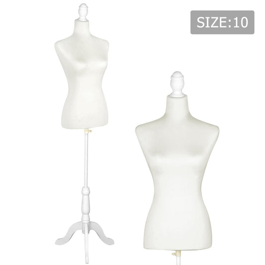 Female Mannequin Cloth Display Tailor Dressmaker White