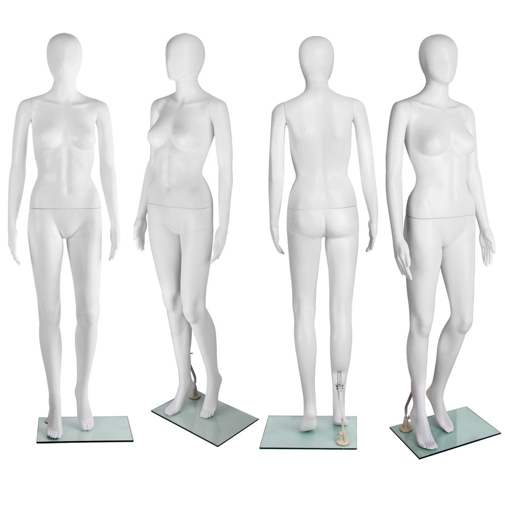 Full Body Female Mannequin Cloth Display Tailor Dressmaker Egg Head White 175cm