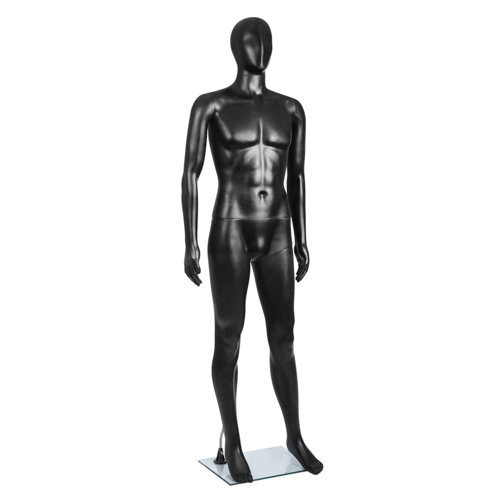 Full Body Male Mannequin Cloth Display Tailor Dressmaker Black 186cm