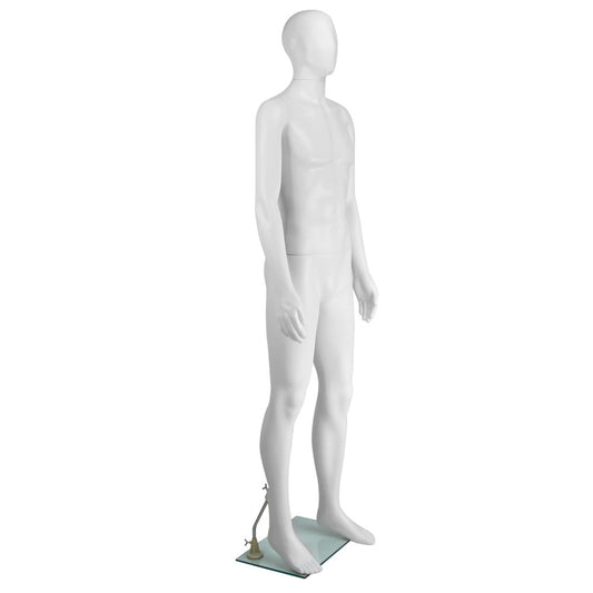 Full Body Male Mannequin Cloth Display Tailor Dressmaker White 186cm