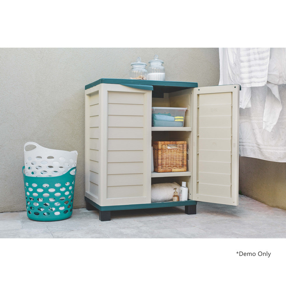 Midi Storage Cabinet/ Green/ Cream Colour