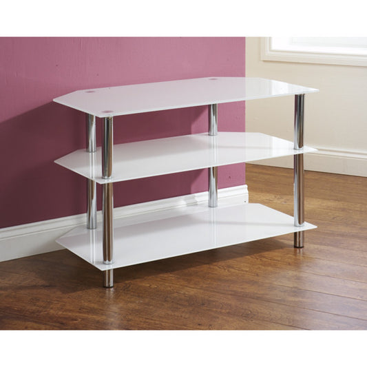 Amore Corner TV Unit 3 Shelf White