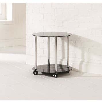 Amore Circular Side Table Black