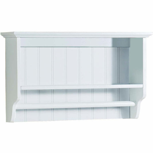 Grace Towel Rail with Shelf in WHITE