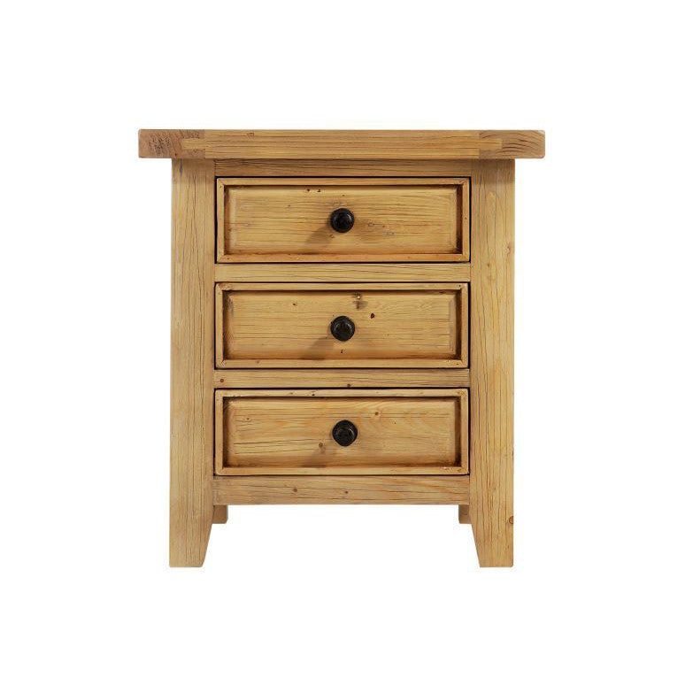 Tuscany 3 Drawer Bedside in Pine