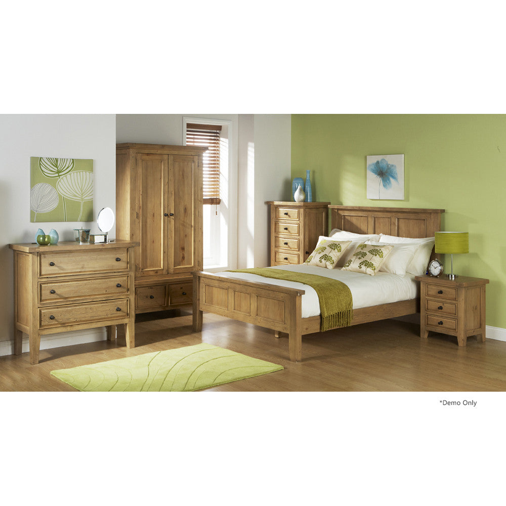 Tuscany 3 Drawer Bedside in Pine