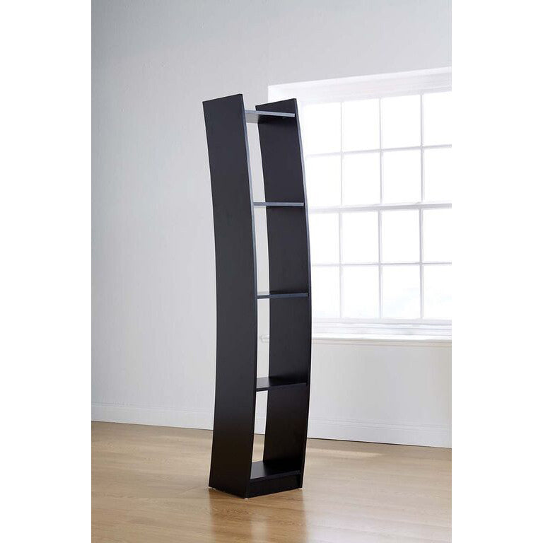 Baroque Curved Bookcase in Black