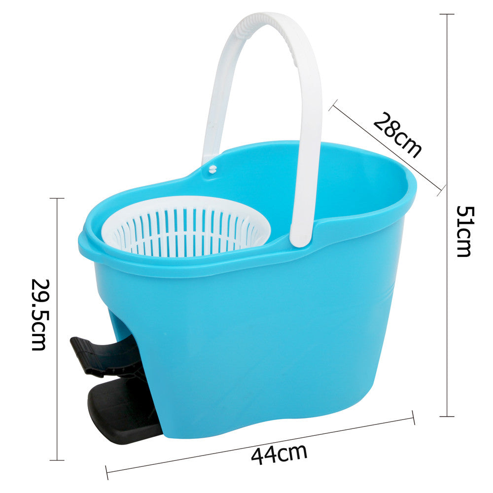 360 Degree Spinning Mop Spin Dry Bucket 8.5L Blue