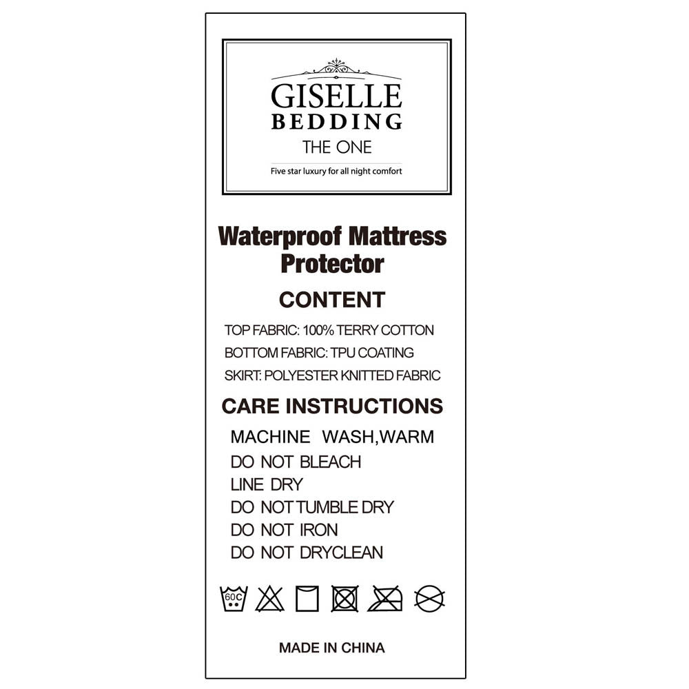 Waterproof Mattress Protector - Double