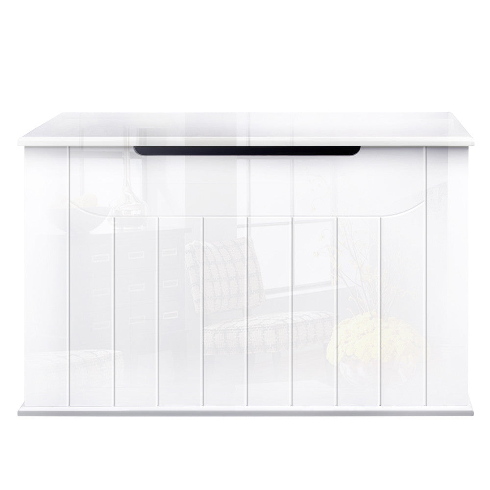 Baby Toy Box Nursery Wood Storage Chest Organizer White