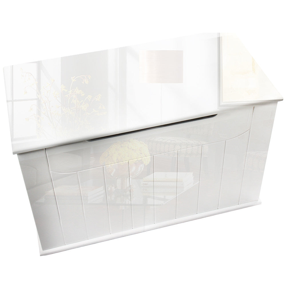 Baby Toy Box Nursery Wood Storage Chest Organizer White