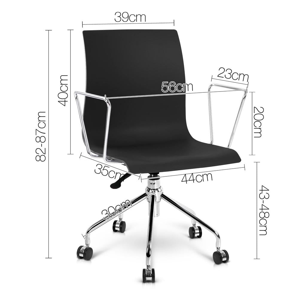 Modern Office Chair with Armrests Black