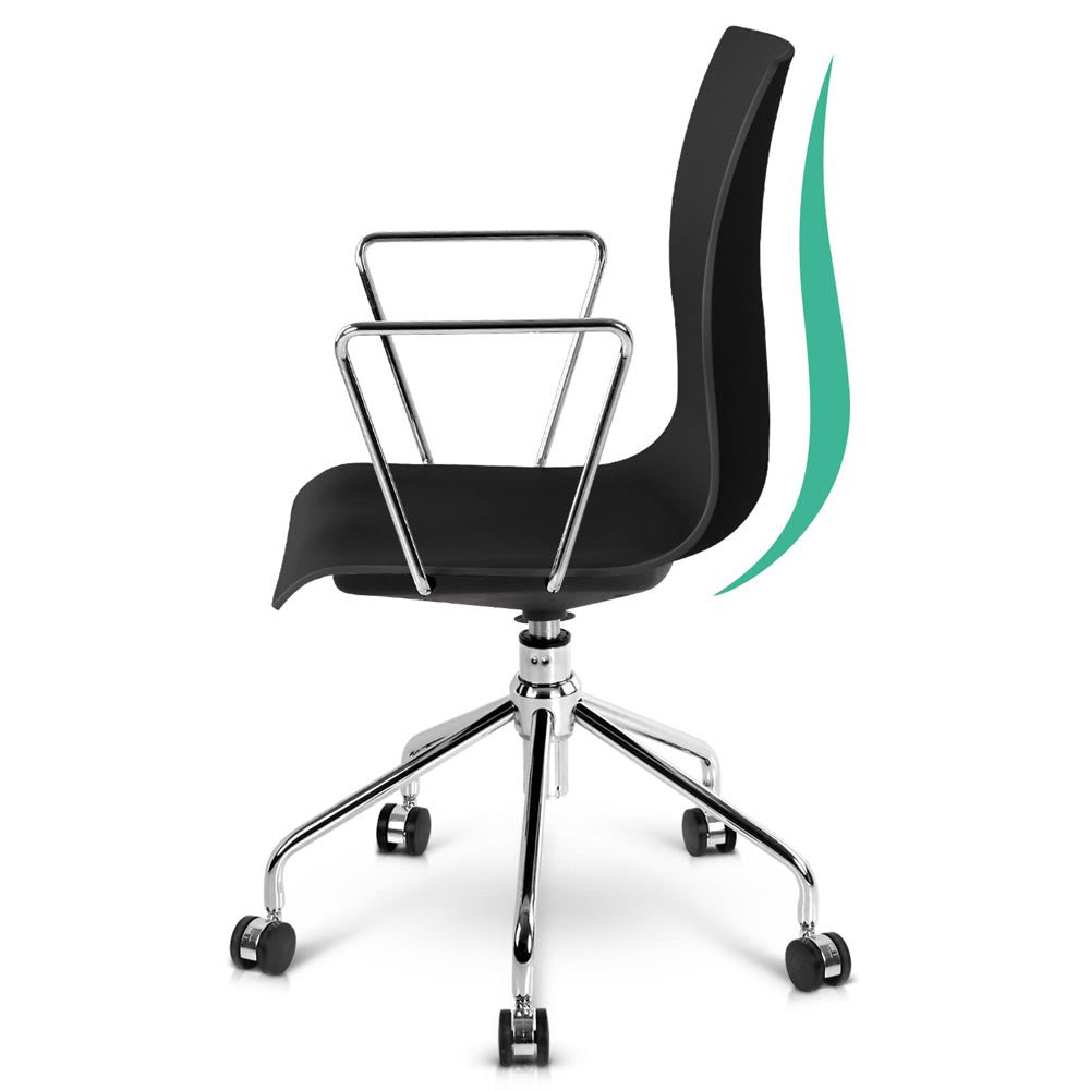 Modern Office Chair with Armrests Black