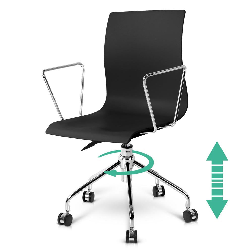 Modern Office Chair with Armrests Black