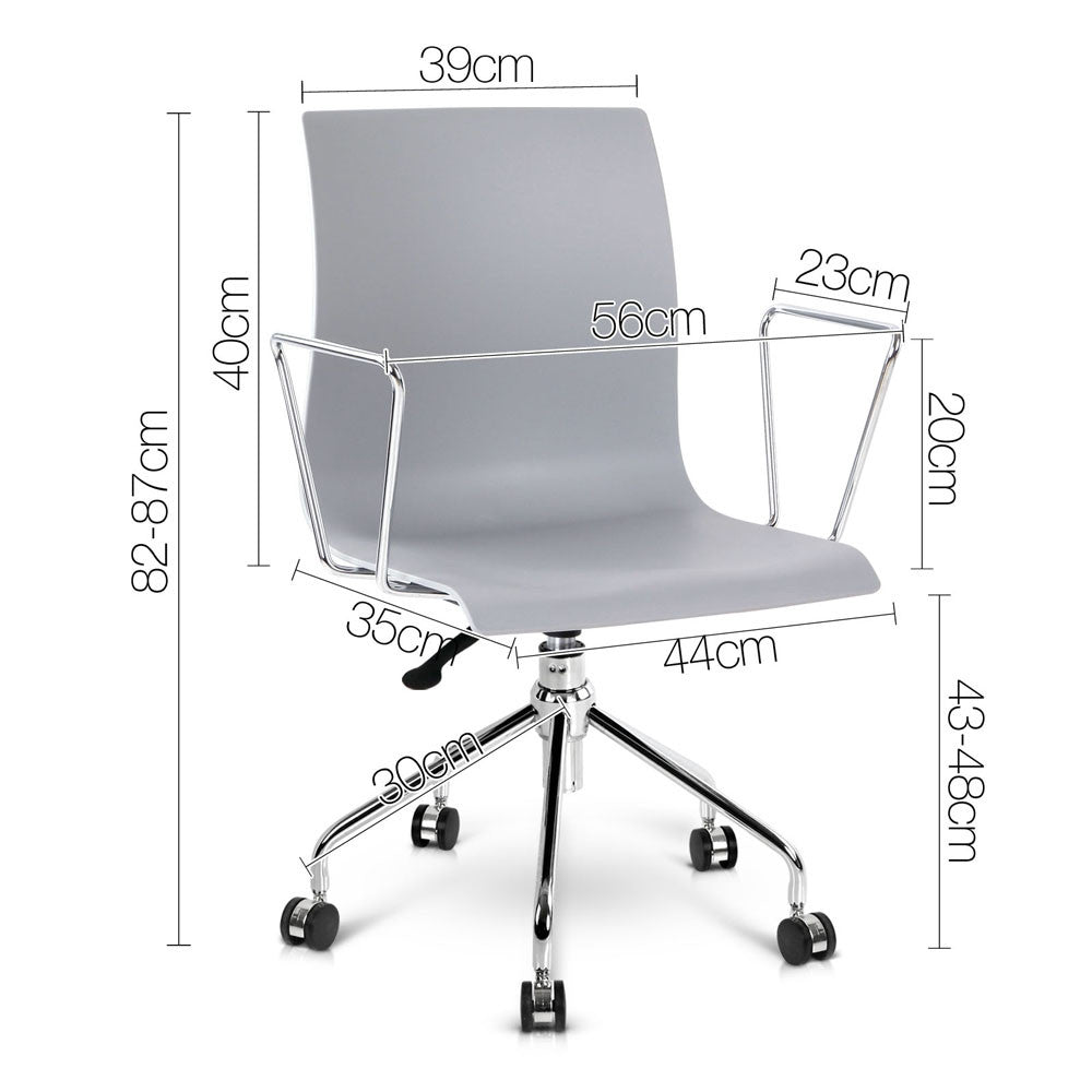 Modern Office Chair with Armrests Grey