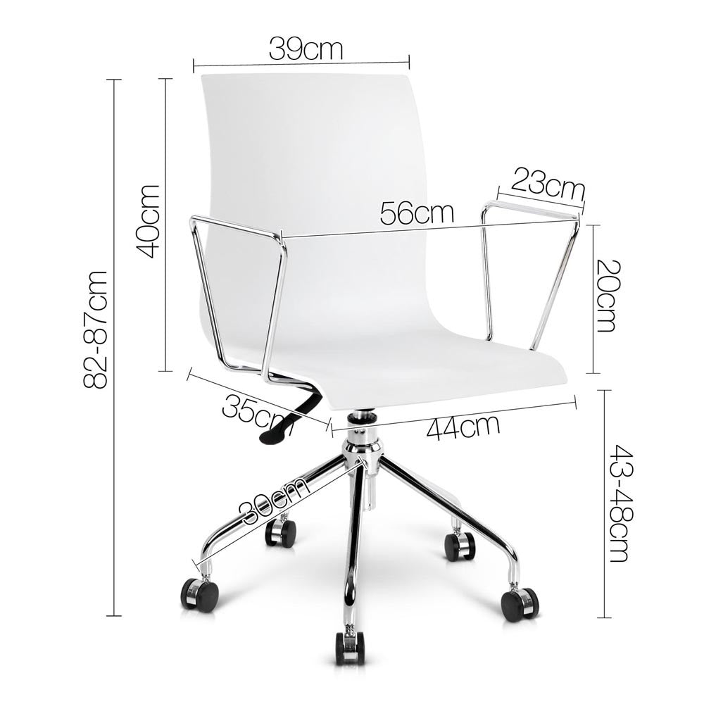 Modern Office Chair with Armrests White