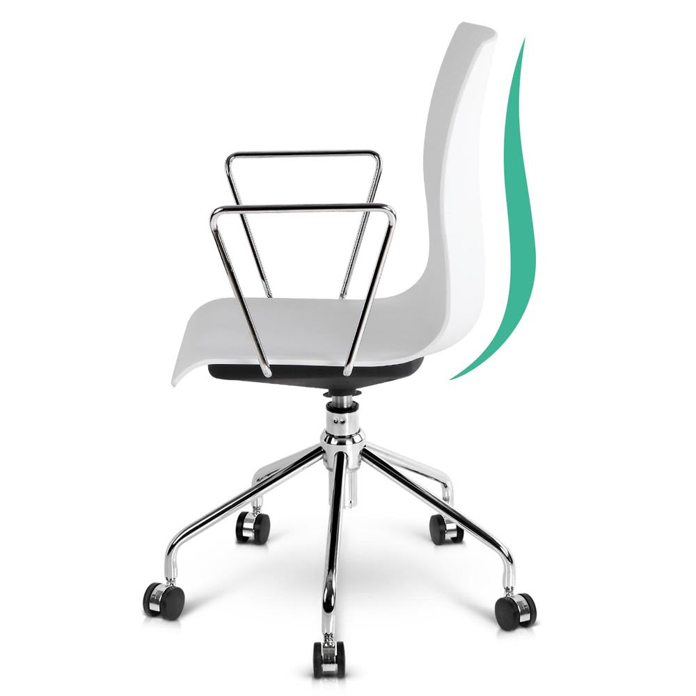 Modern Office Chair with Armrests White