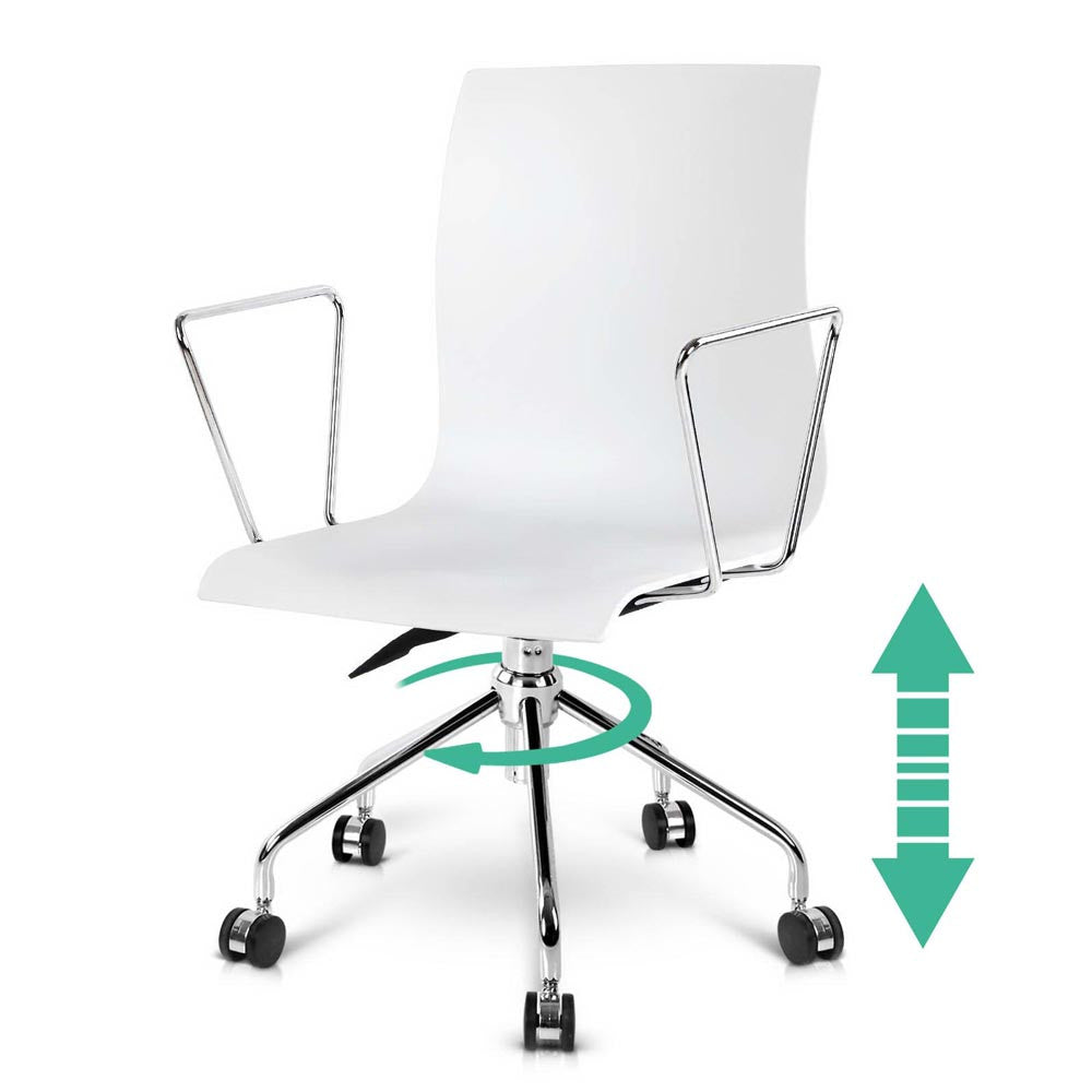 Modern Office Chair with Armrests White