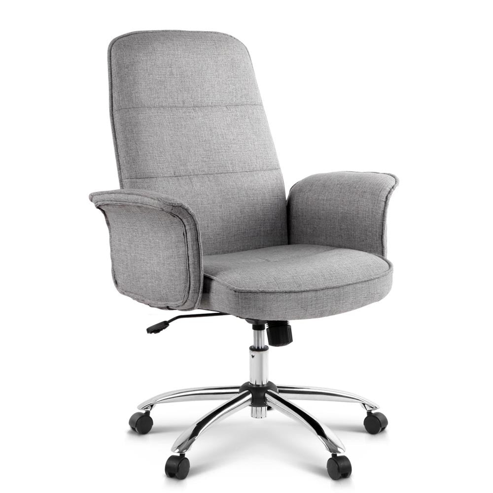 Modern Office Desk Executive Fabric Chair - Grey