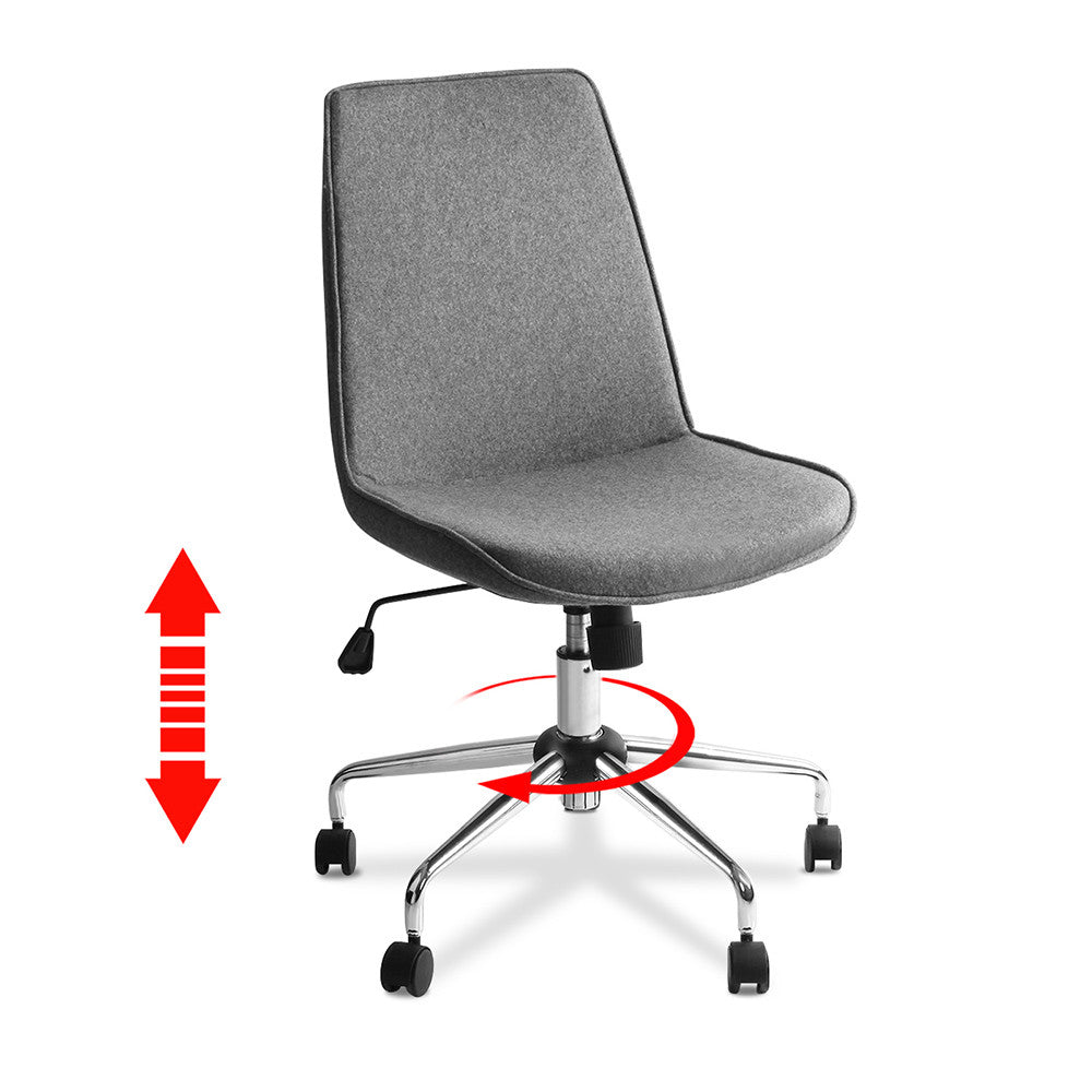 Modern Office Desk Fabric Chair – Grey