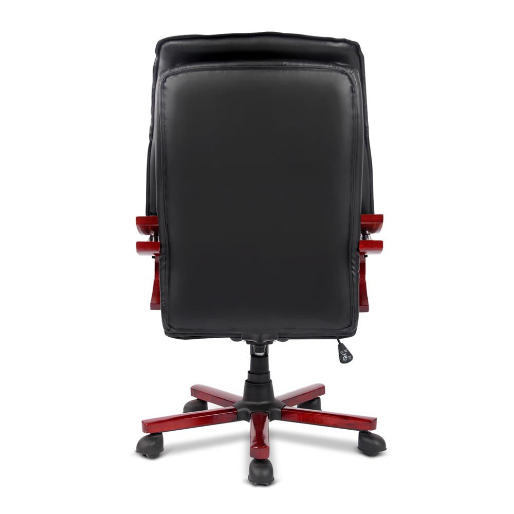 PU Leather & Wood Deluxe Office Chair