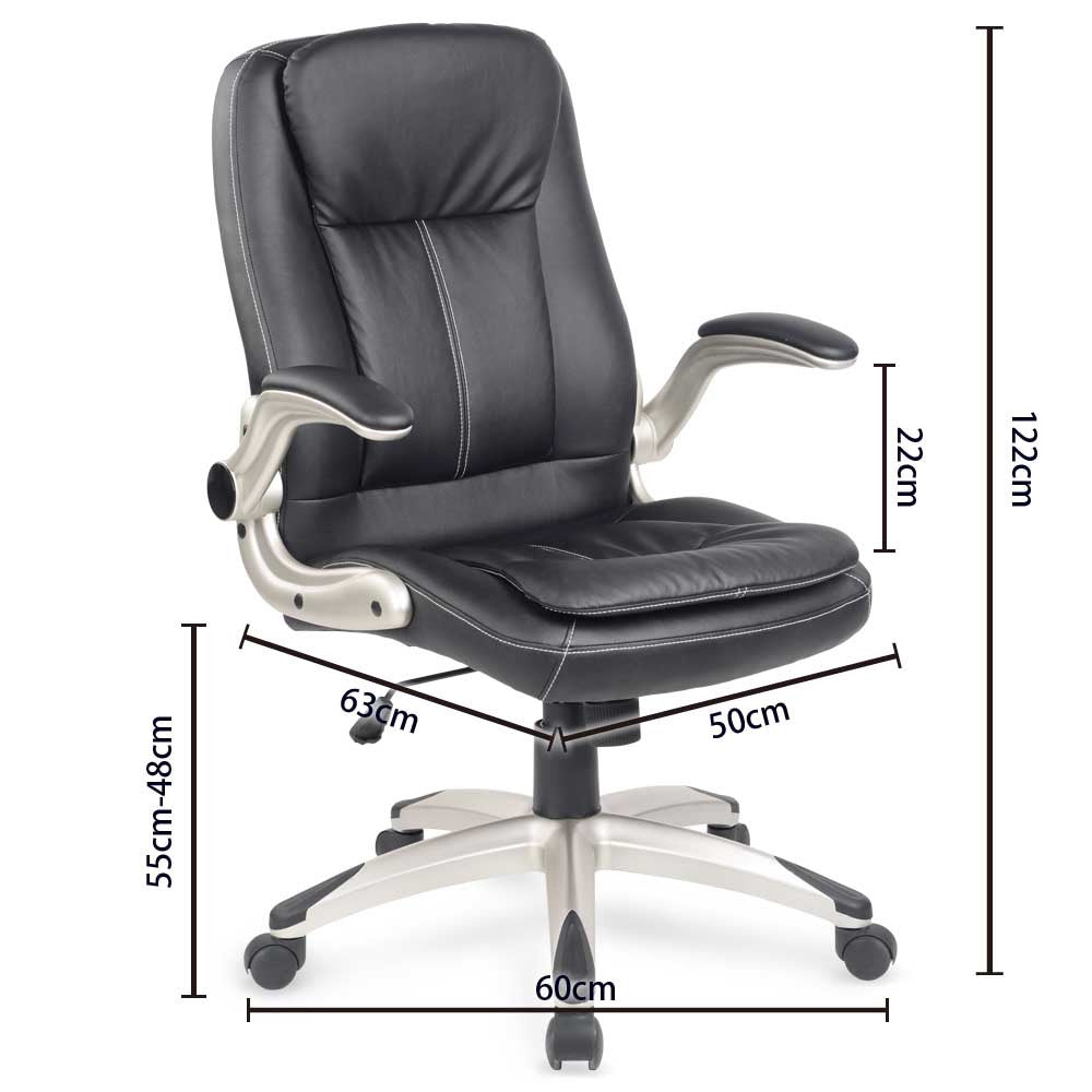 Executive PU Leather Office Computer Chair Black