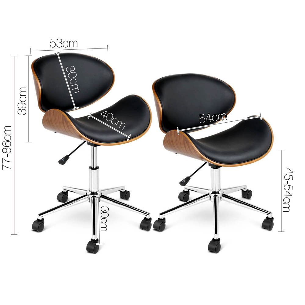 PU Leather Curved Office Chair