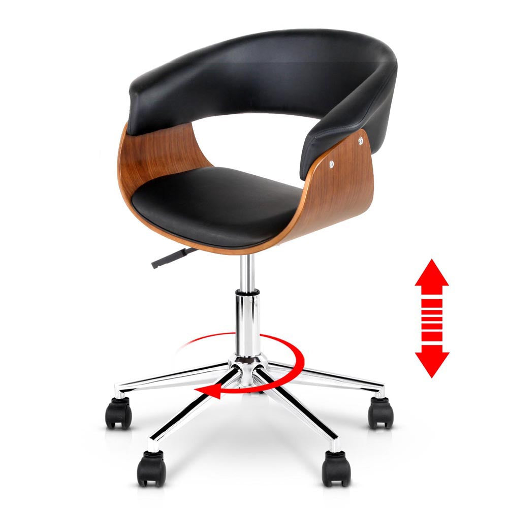 PU Leather Curved Office Chair