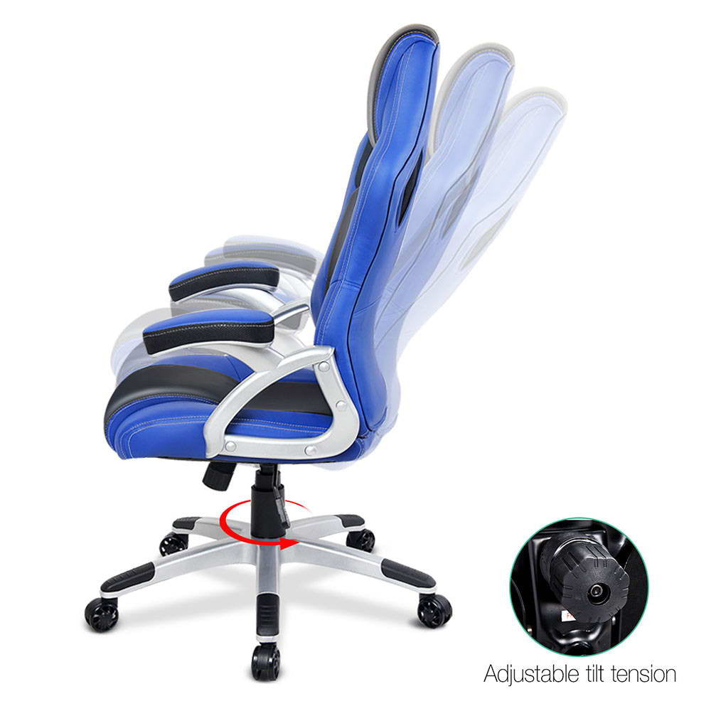 Racing Office Chair Black Blue