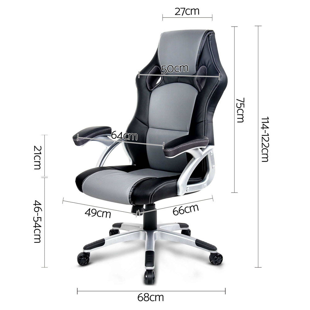 Racing Office Chair Black Grey