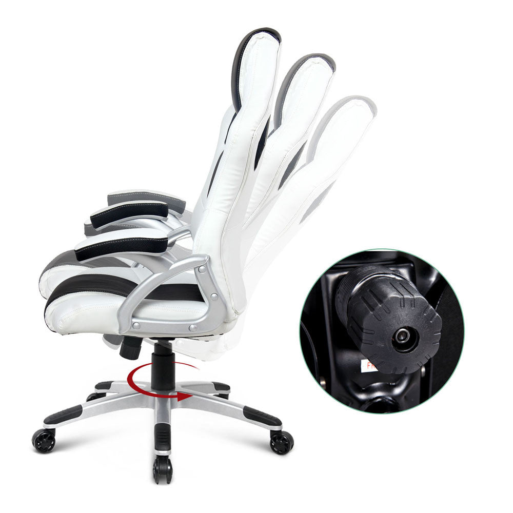 Racing Office Chair Black White