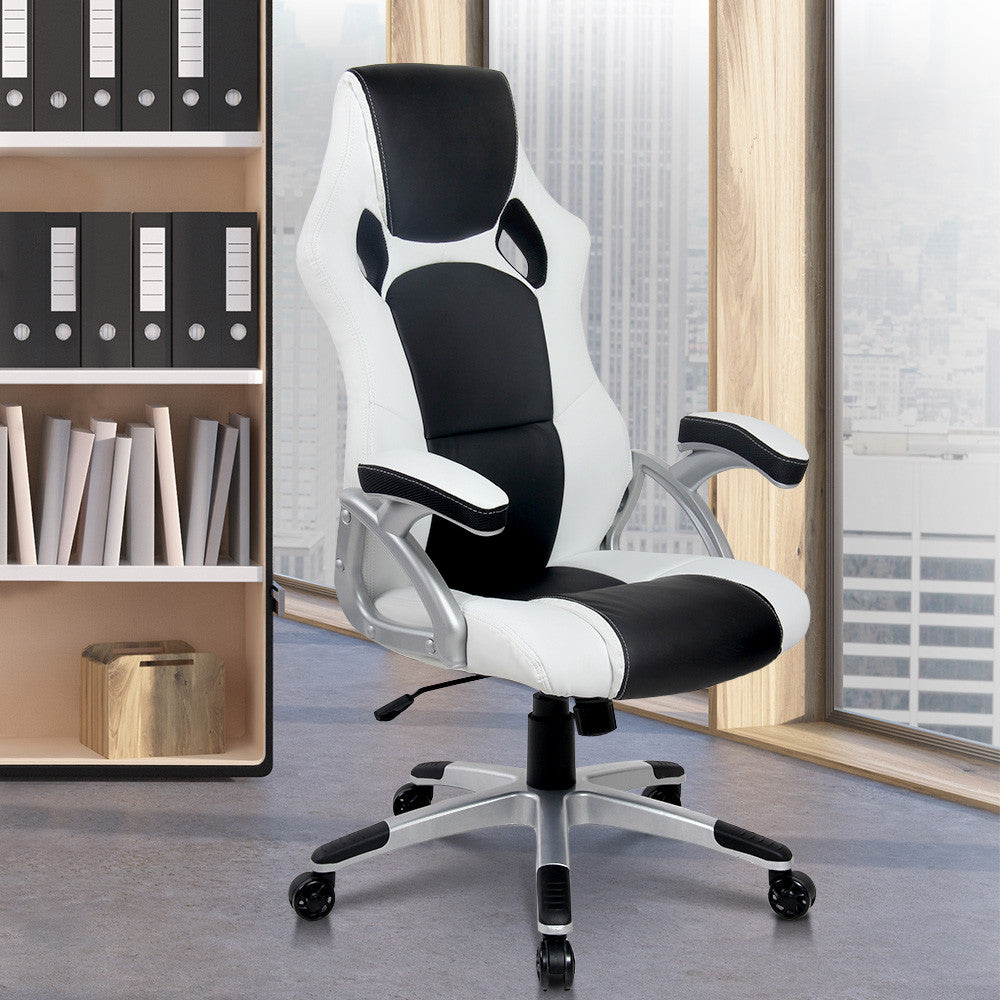 Racing Office Chair Black White