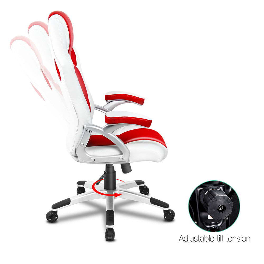 Racing Office Chair White Red