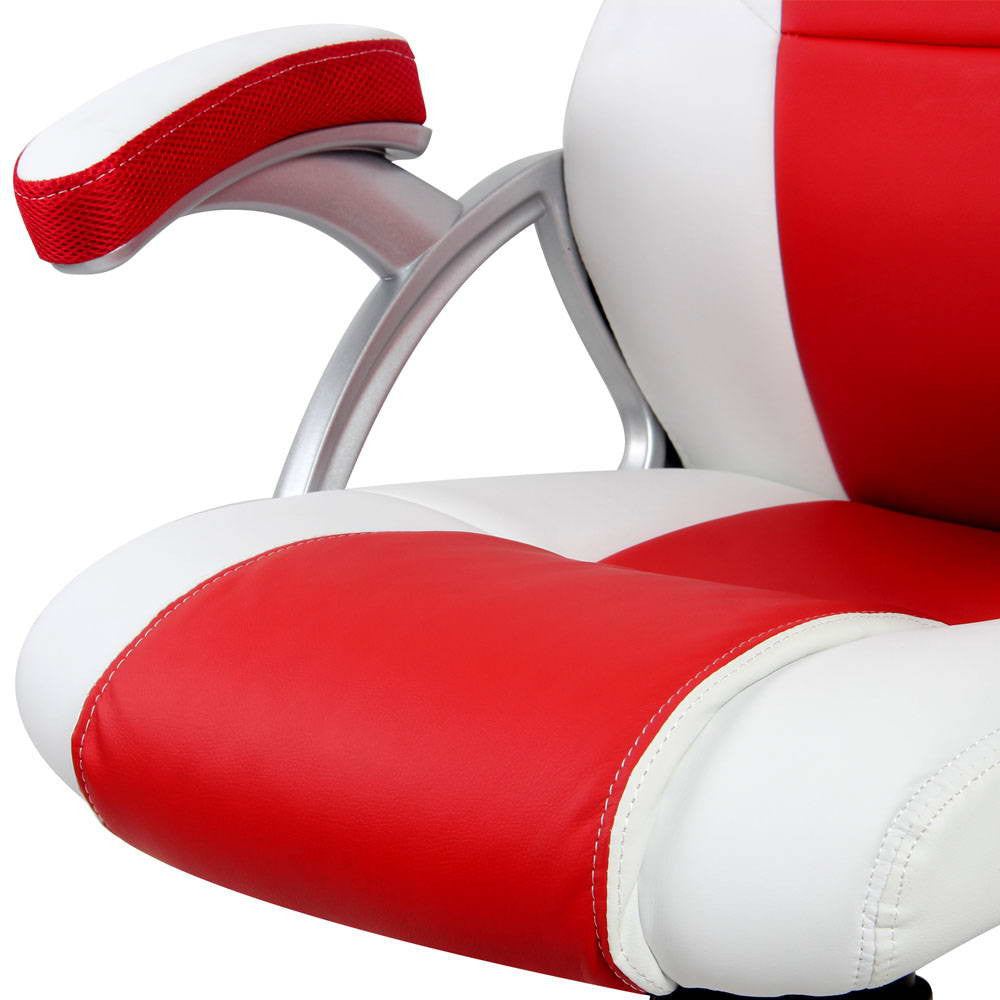 Racing Office Chair White Red