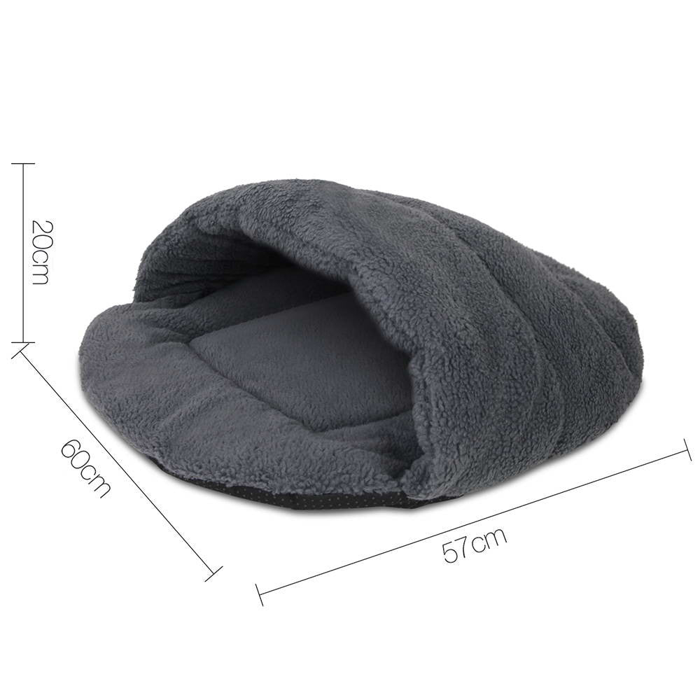 Cave Style Pet Bed Grey - Large