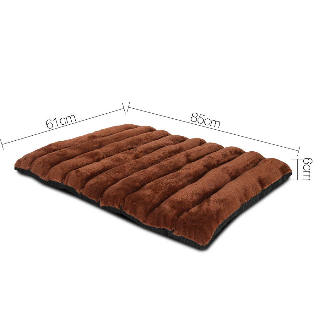 Roll-Up Portable Pet Travel Bed – Brown