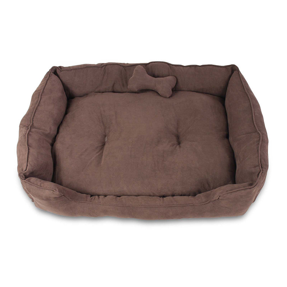 Faux Suede Washable Dog Bed - Large