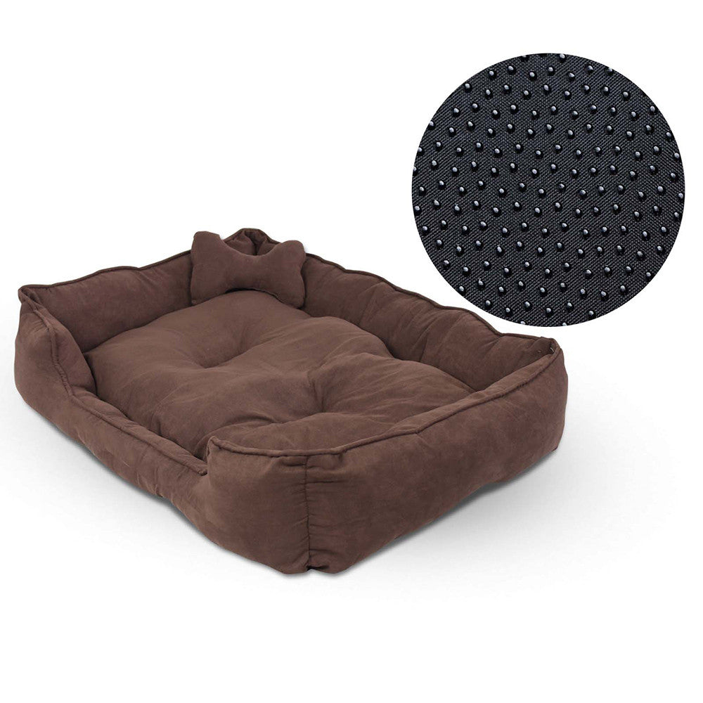 Faux Suede Washable Dog Bed - Large