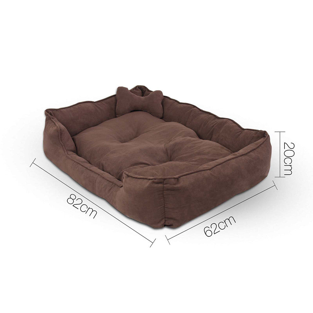 Faux Suede Washable Dog Bed - Medium