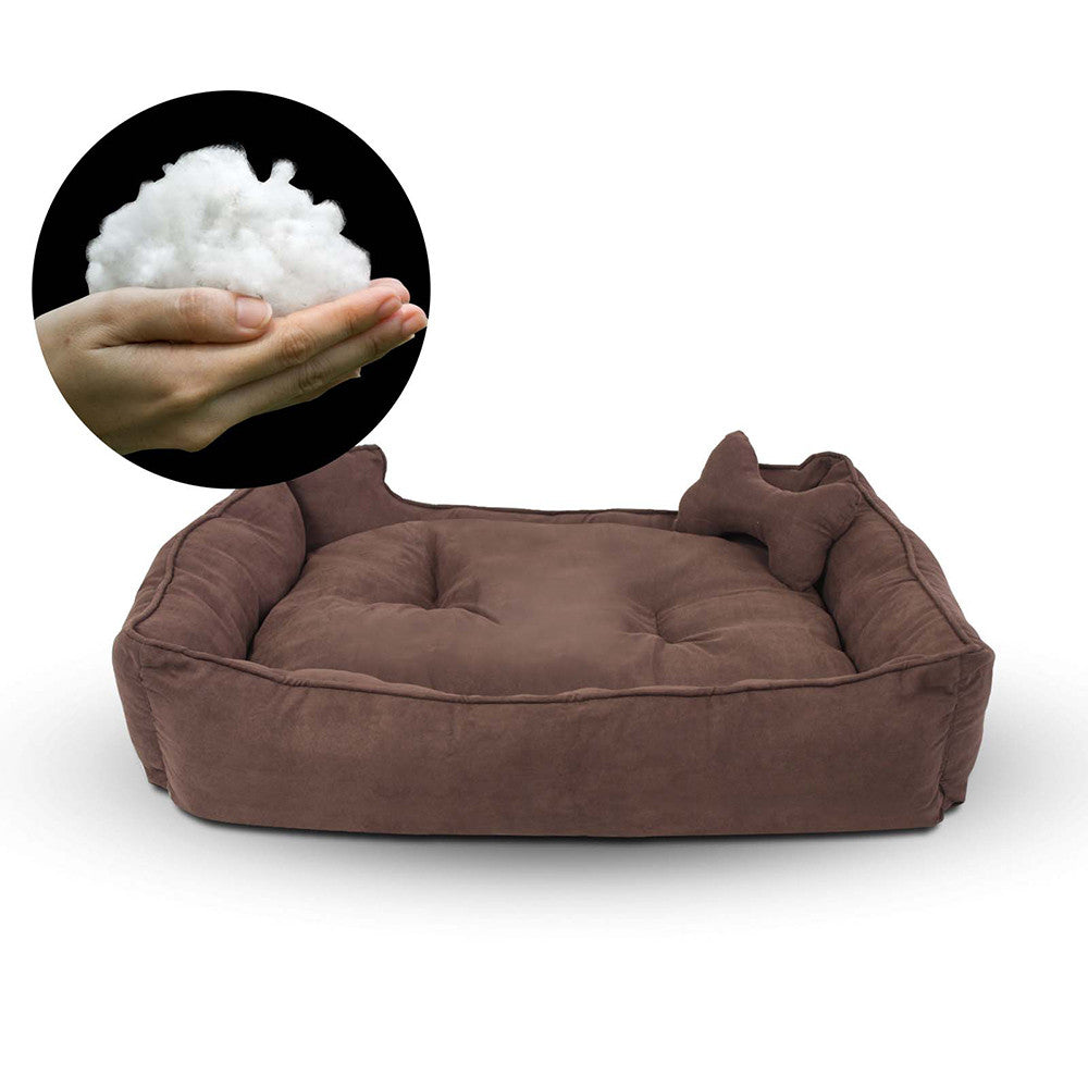 Faux Suede Washable Dog Bed - Medium