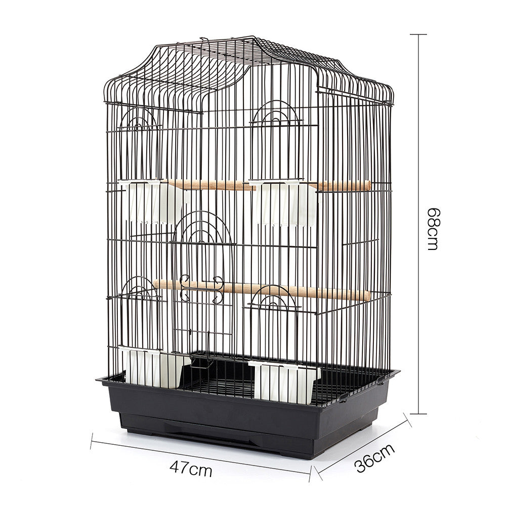 Pet Bird Cage Black Medium - 68CM