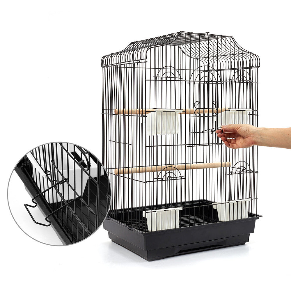 Pet Bird Cage Black Medium - 68CM