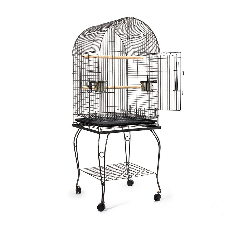 Parrot Pet Aviary Bird Cage w/ Open Roof 150cm Black