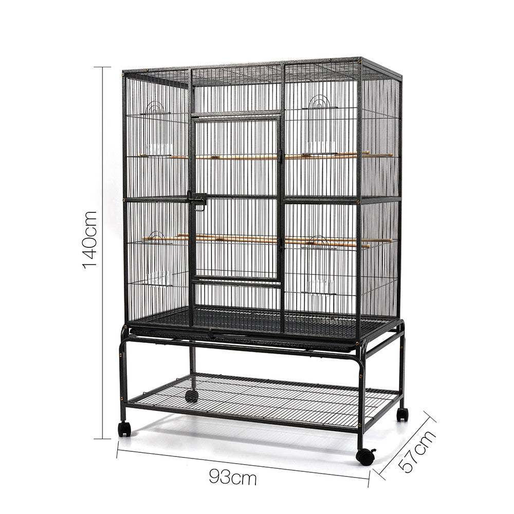 Pet Bird Cage Black Large - 140CM