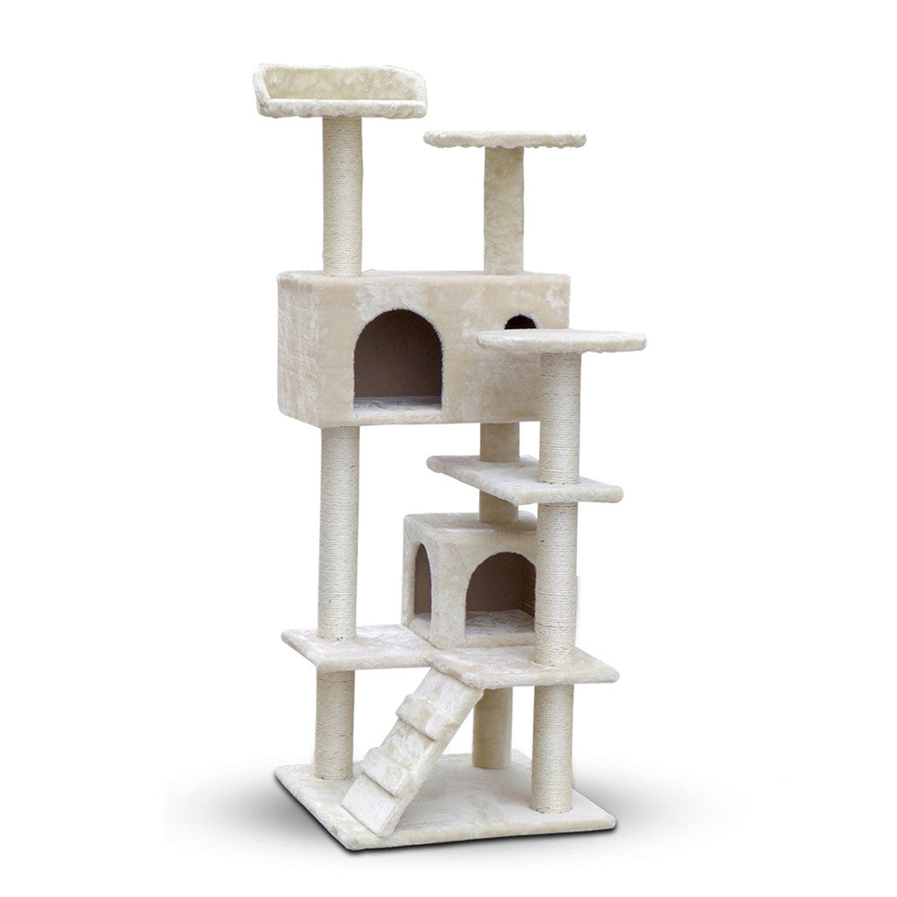 Cat Scratching Post  Tree House Condo 134cm Beige