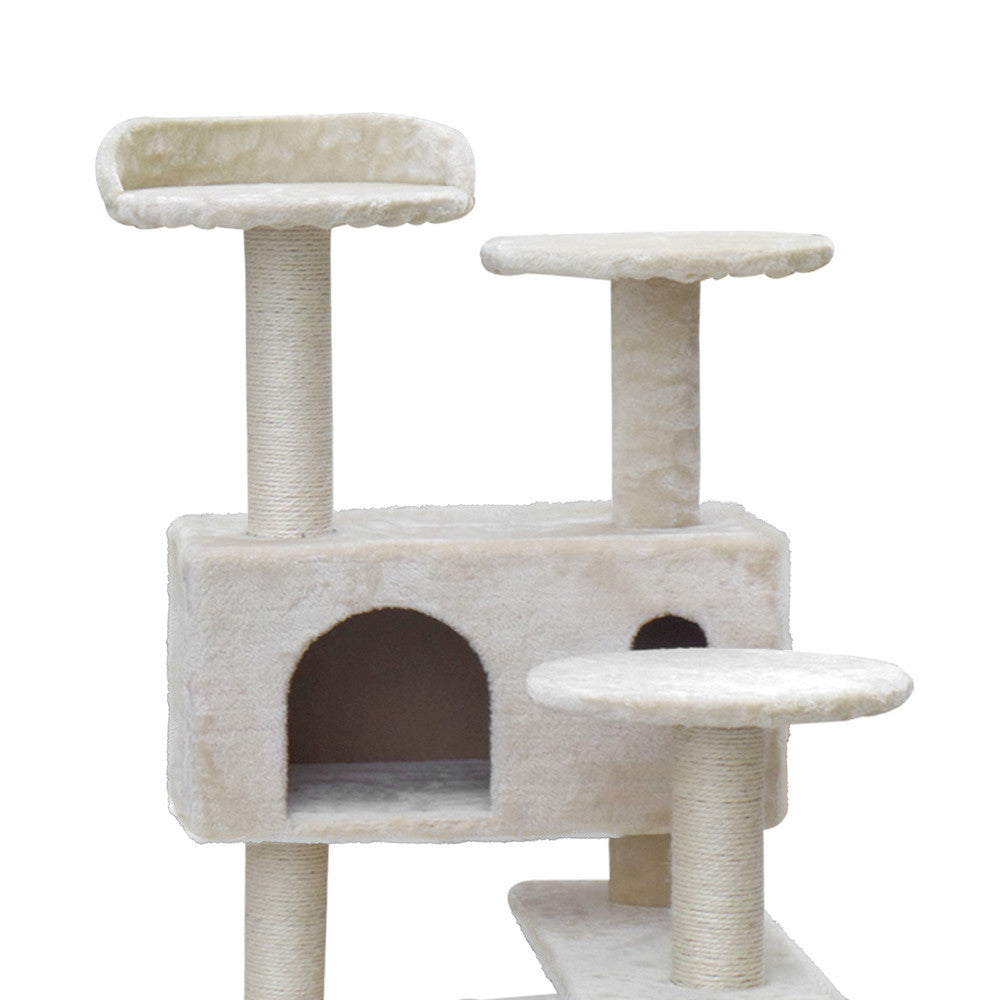 Cat Scratching Post  Tree House Condo 134cm Beige